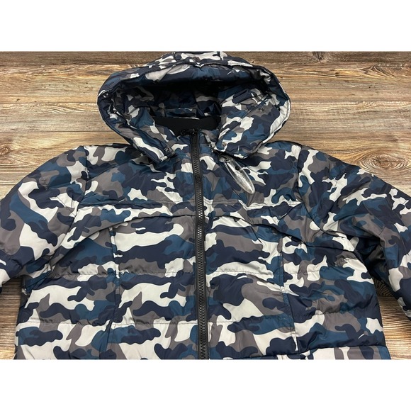 Valuker Womens Jacket Multicolor XXL Camouflage Hoodie Down Full Zip Long - Picture 3 of 13